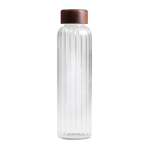 Citizen Green Purflow waterfles van 500 ml, gemaakt van borosilicaatglas — drukvlak voorzijde