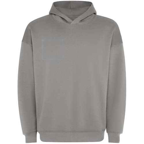 Otto oversized unisex hoodie — drukvlak rechter borst