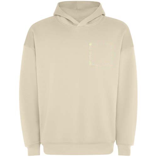 Otto oversized unisex hoodie — drukvlak linker borst