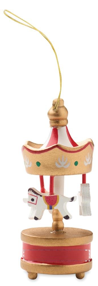 WHIRL - Houten carrousel ornament — drukvlak label