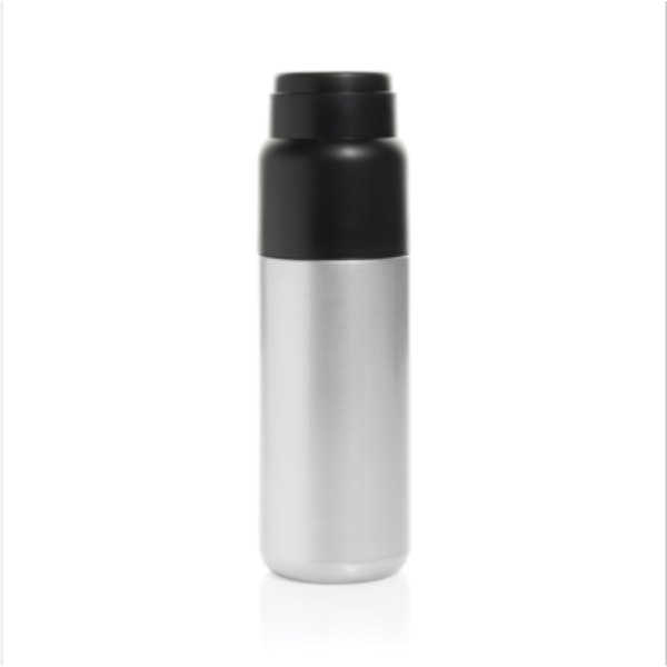 Thermocup RCS recycled geisoleerde fles met beker 500ml — drukvlak artikel achterzijde beneden