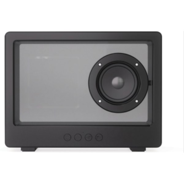Soundclear transparante 5W draadloze speaker — drukvlak artikel achterzijde