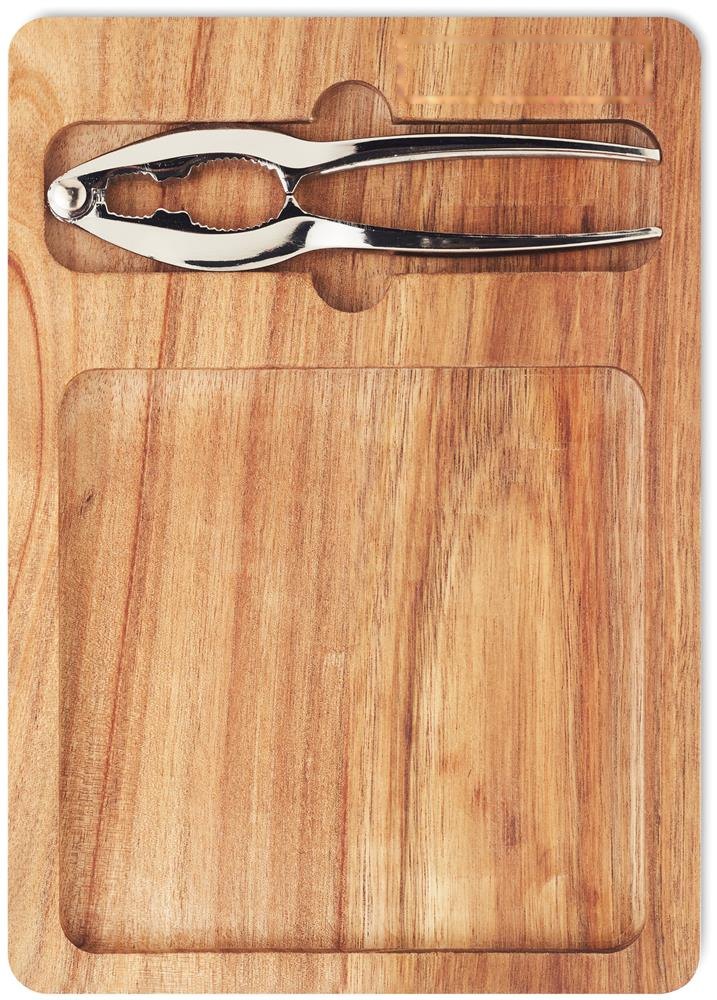 NUTPLATE - Acacia noten kraker set — drukvlak rechtsboven