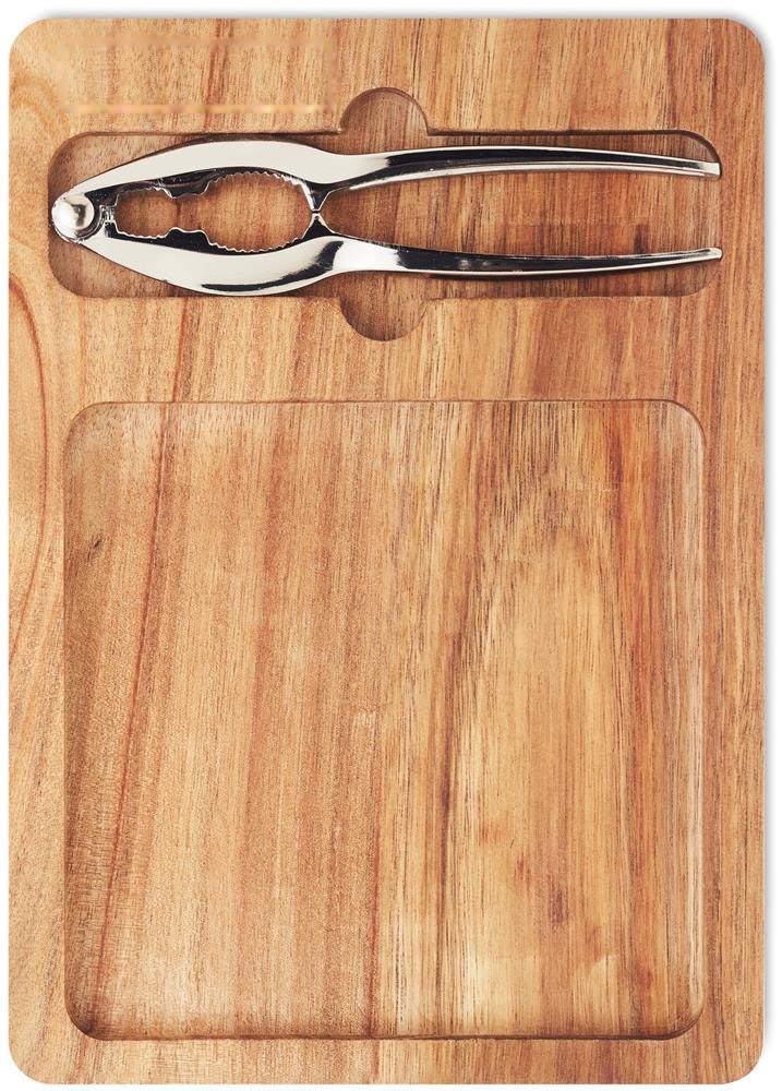 NUTPLATE - Acacia noten kraker set — drukvlak linksboven