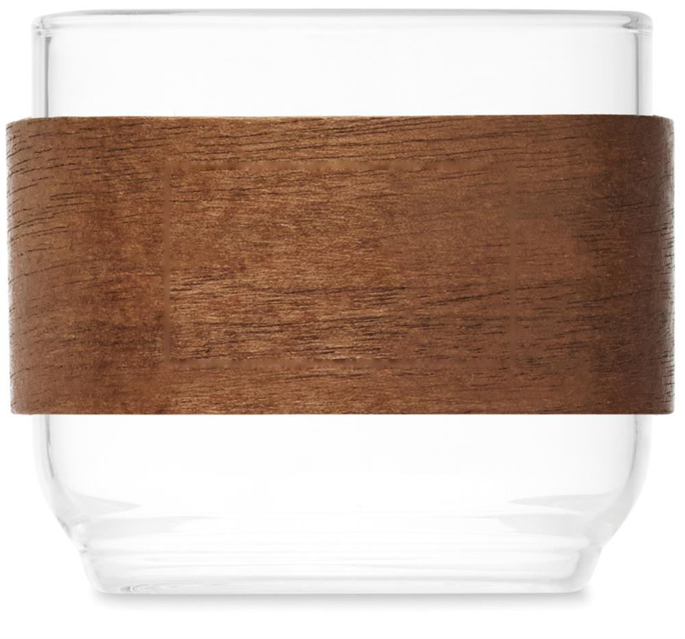 BOGOTA SET - Koffieglazen set walnoot greep — drukvlak glass 1