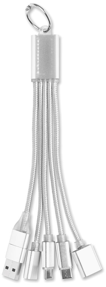 HUBLUE - 5-in-1 laadkabel sleutelhanger — drukvlak voorzijde