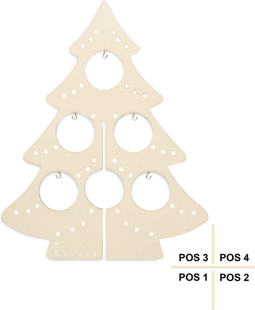 SILUETA - Houten kerstboom decoratie — drukvlak links op de voet