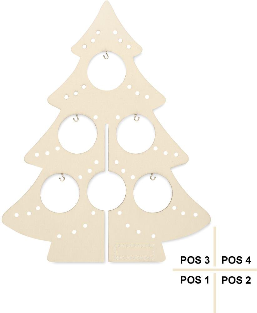 SILUETA - Houten kerstboom decoratie — drukvlak rechts op de voet