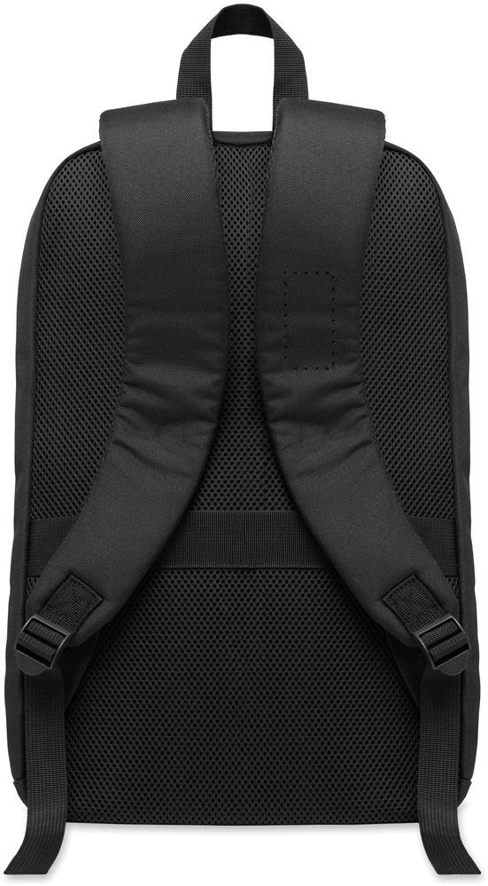 DOHA - 15" RPET laptop rugzak 15L — drukvlak schouder band links