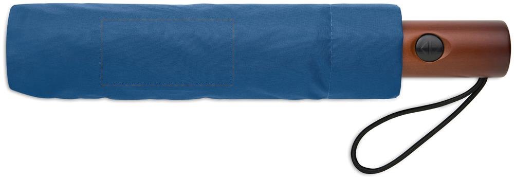 RAYNA FOLD - 21" auto paraplu houten greep — drukvlak etui