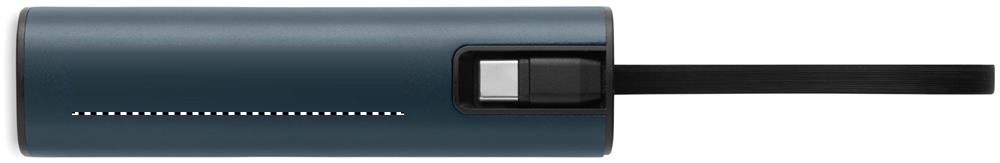 POWERTUBE - Powerbank 5000mAh PD 20W — drukvlak zijde met usb-stekker