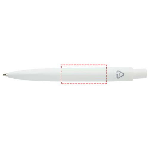 Ramin mini balpen van gerecycled plastic (blauwe inkt) — drukvlak rondom