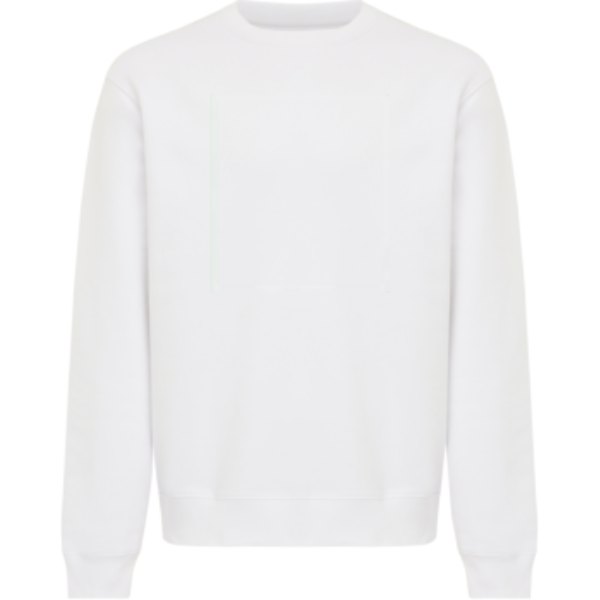 IQONIQ Torla crew neck van gerecycled katoen — drukvlak artikel voorzijde