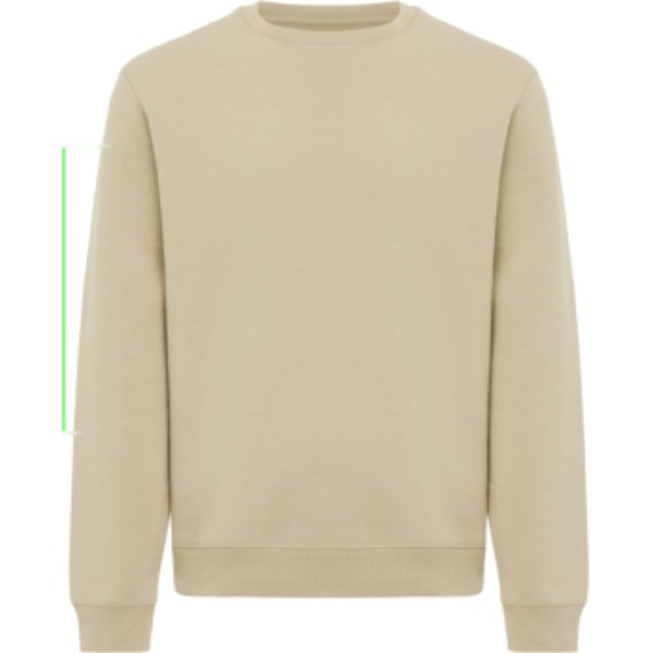 IQONIQ Torla crew neck van gerecycled katoen — drukvlak mouw rechts