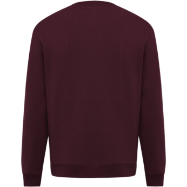 IQONIQ Torla crew neck van gerecycled katoen — drukvlak artikel achterzijde