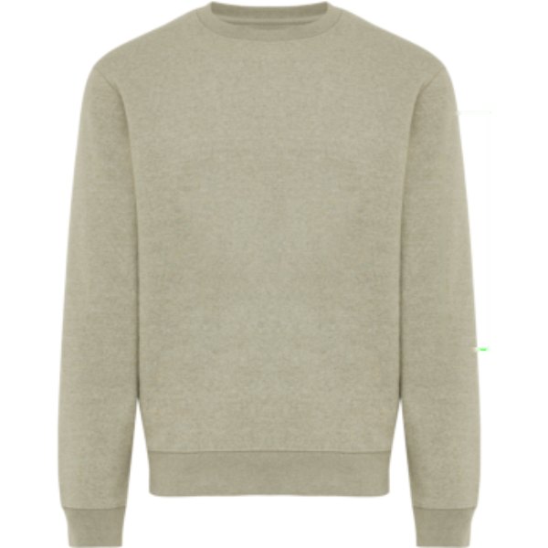 IQONIQ Torla crew neck van gerecycled katoen — drukvlak mouw links