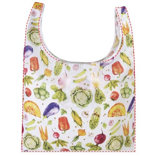 Etta 300 g/m2 opvouwbare sublimatiedraagtas — drukvlak rondom, rug