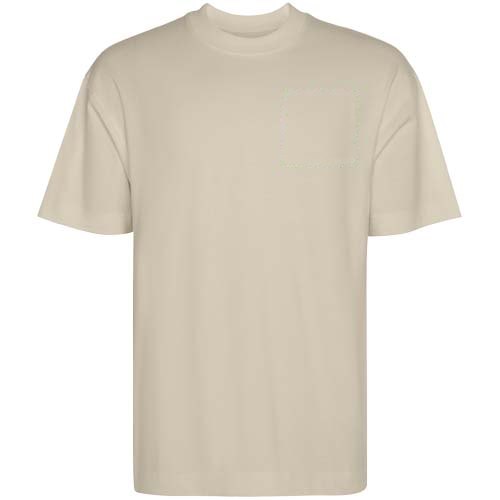 Chow oversized unisex T-shirt met korte mouwen — drukvlak linker borst