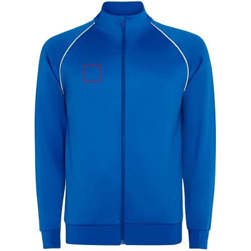 Valier-sweatshirt voor kinderen met doorlopende rits — drukvlak rechter borst