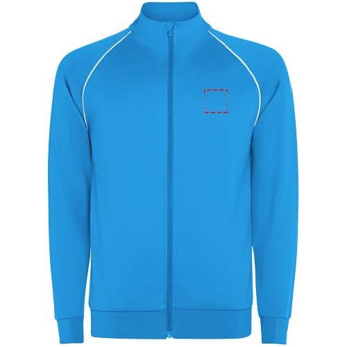 Valier-sweatshirt voor kinderen met doorlopende rits — drukvlak linker borst