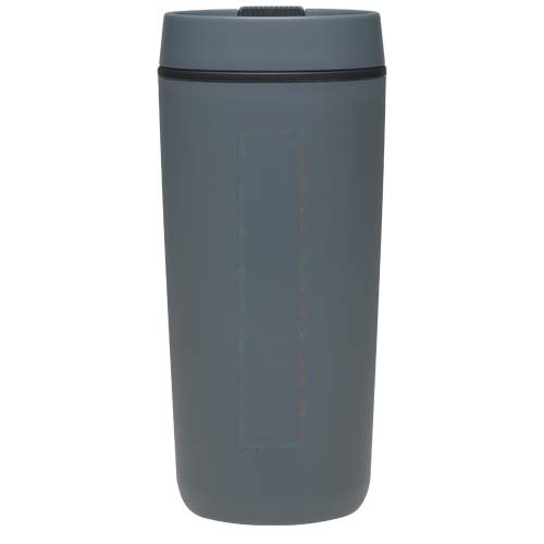 Sedona 480 ml dubbelwandige plastic beker — drukvlak voorzijde