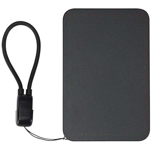 SMART 5000 mAh powerbank van gerecycled plastic met magneetsluiting en lanyard — drukvlak voorzijde