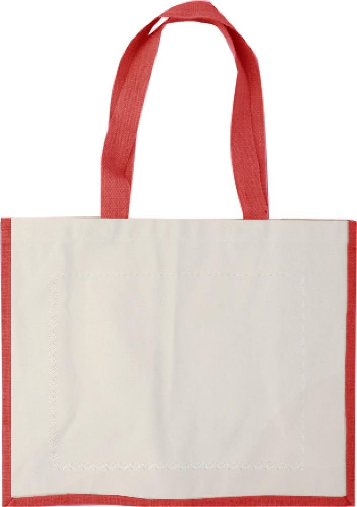 CAMPO DE FIORI - Jute/canvas boodschappentas — drukvlak voorzijde