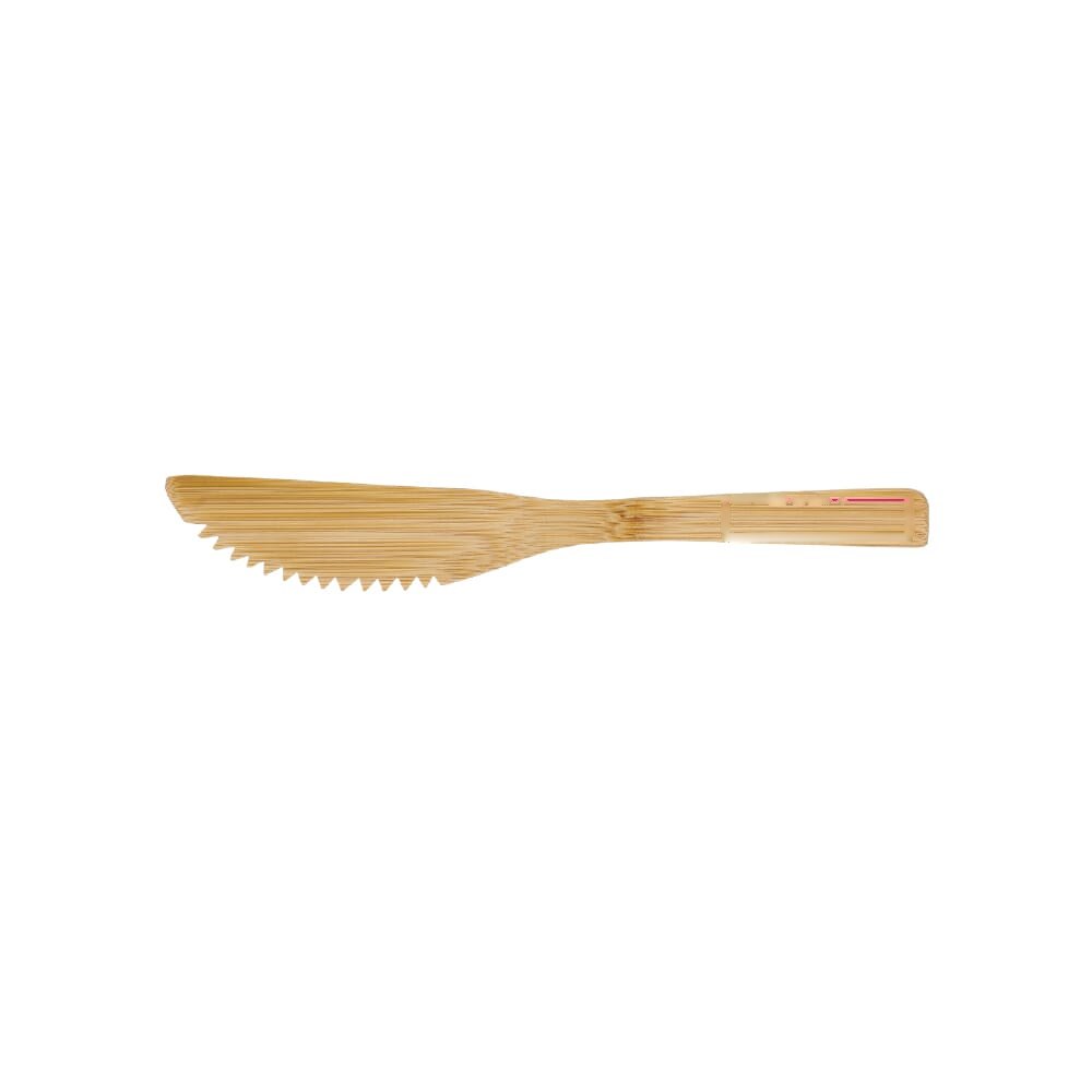 Roestvrij stalen lunchbox met bamboo deksel — drukvlak mes handvat