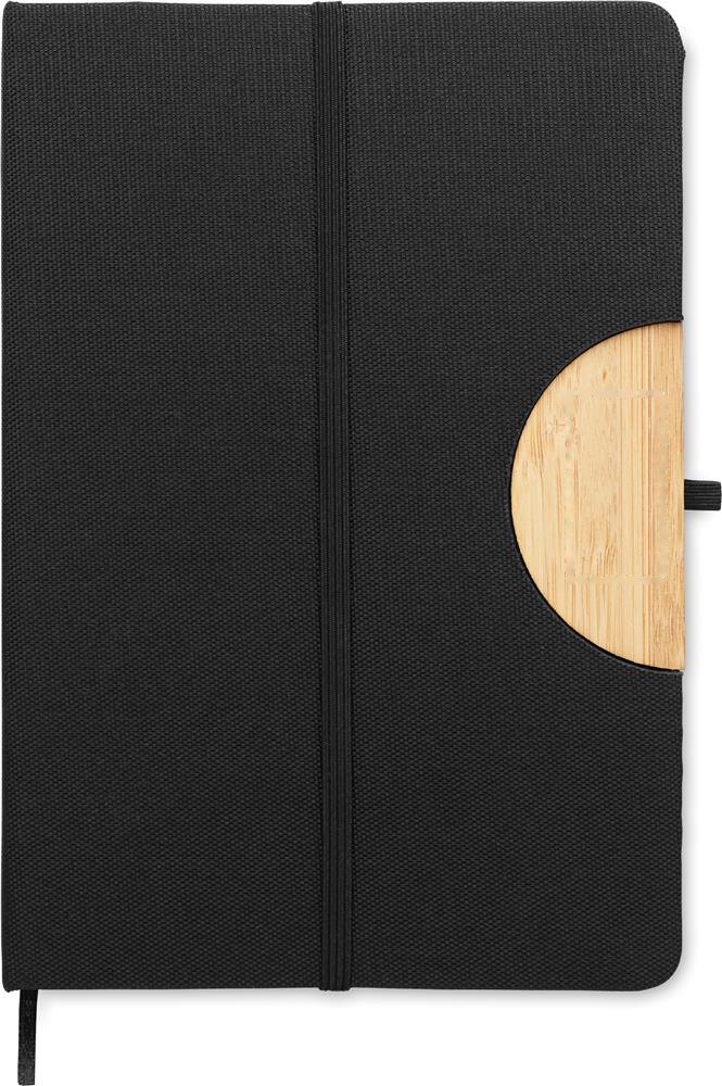 BLAMA - A5 RPET notitieboek gelinieerd — drukvlak bamboo deel