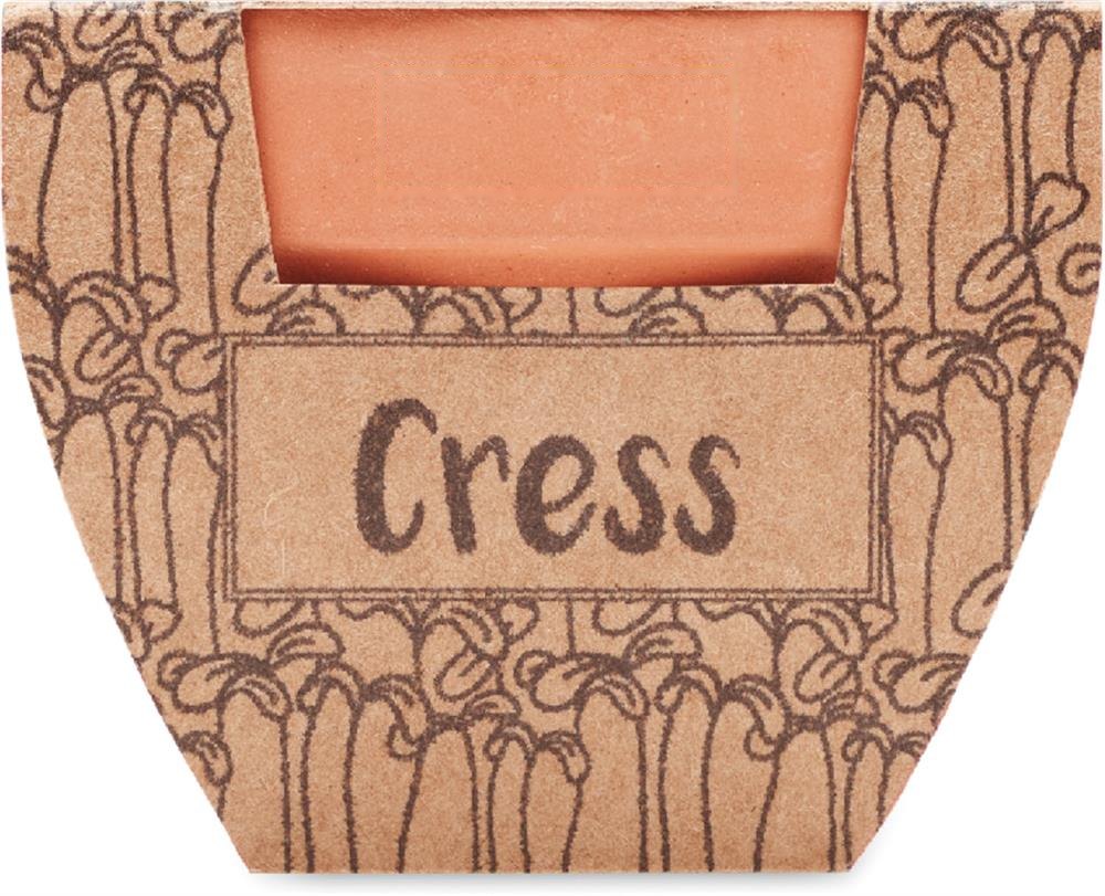CRESS POT - Potje tuinkers — drukvlak pot zijde 2
