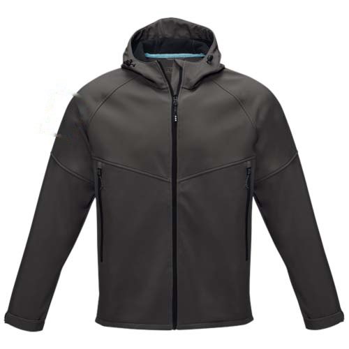 Coltan heren GRS-gerecycled softshell jack — drukvlak rechter bicep