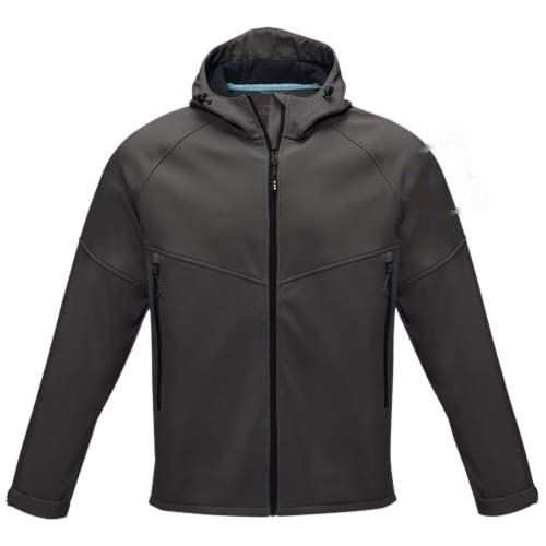 Coltan heren GRS-gerecycled softshell jack — drukvlak linker bicep