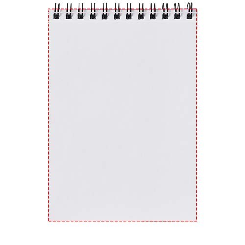 Desk-Mate® A4 notitieboek met synthetische omslag — drukvlak achterzijde van het vel (staand rug bovenaan)