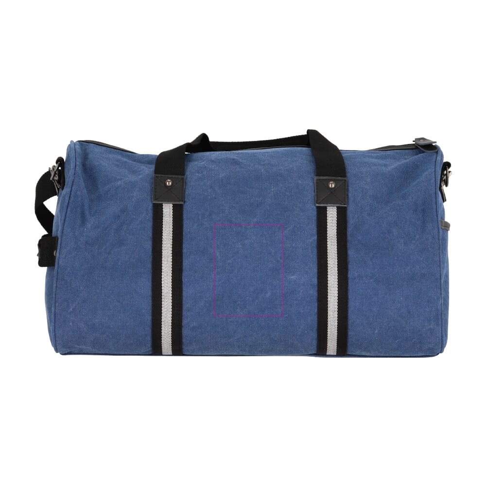 Gerecycled katoenen canvas plunjezak Harper — drukvlak achterzijde