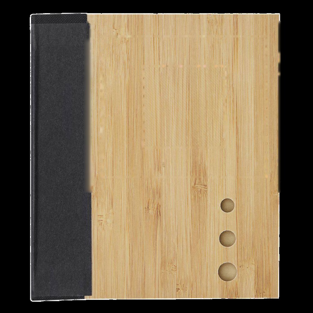 BAMBOO NOTE - Memobox — drukvlak gecentreerd op de voorzijde boven de holes