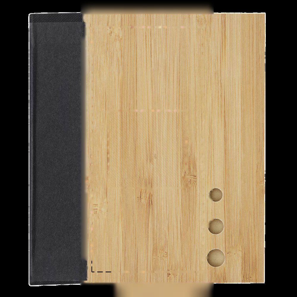 BAMBOO NOTE - Memobox — drukvlak gecentreerd op de voorzijde naast de holes