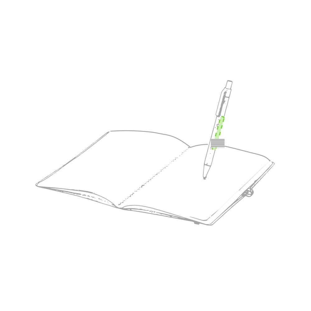 Notitieboek Esteka — drukvlak op de ball pen