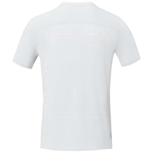 Borax 160 g/m² Heren T-shirt met korte mouwen, cool fit, GRS gerecycled — drukvlak impact hoog op de achterzijde