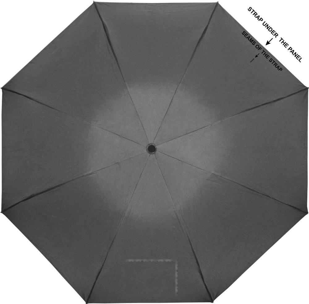 DUNDEE FOLDABLE - Opvouwbare reversible paraplu — drukvlak onderste paneel