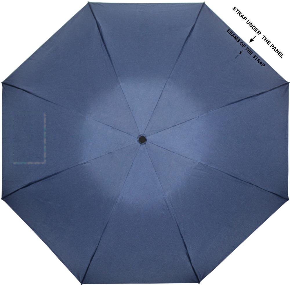 DUNDEE FOLDABLE - Opvouwbare reversible paraplu — drukvlak linker paneel