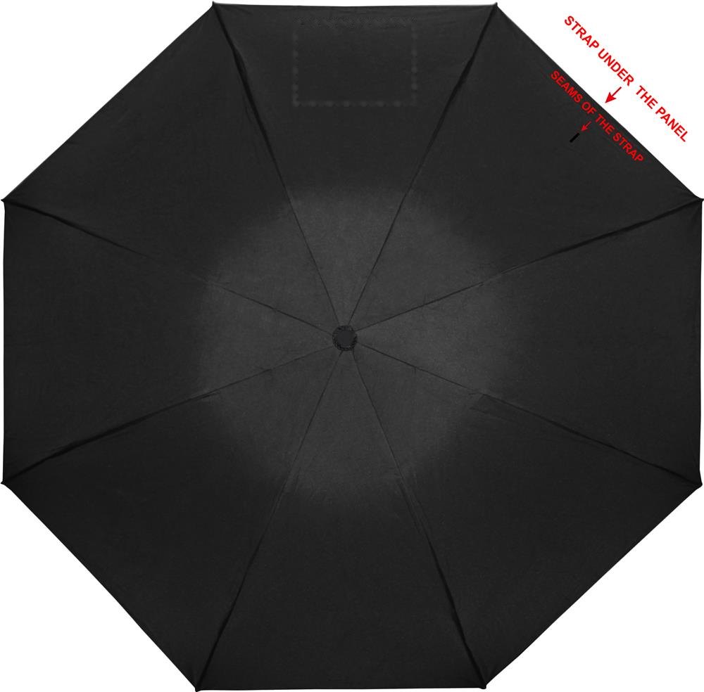 DUNDEE FOLDABLE - Opvouwbare reversible paraplu — drukvlak bovenste paneel