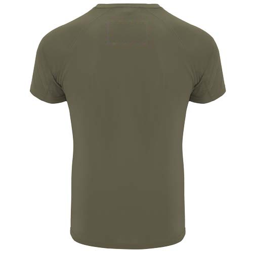 Bahrain 135 g/m² sportshirt met korte mouwen voor heren — drukvlak hoog op de achterzijde