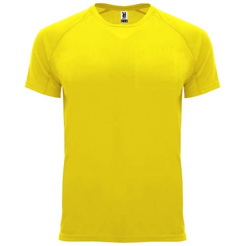 Bahrain 135 g/m² sportshirt met korte mouwen voor heren — drukvlak linker borst