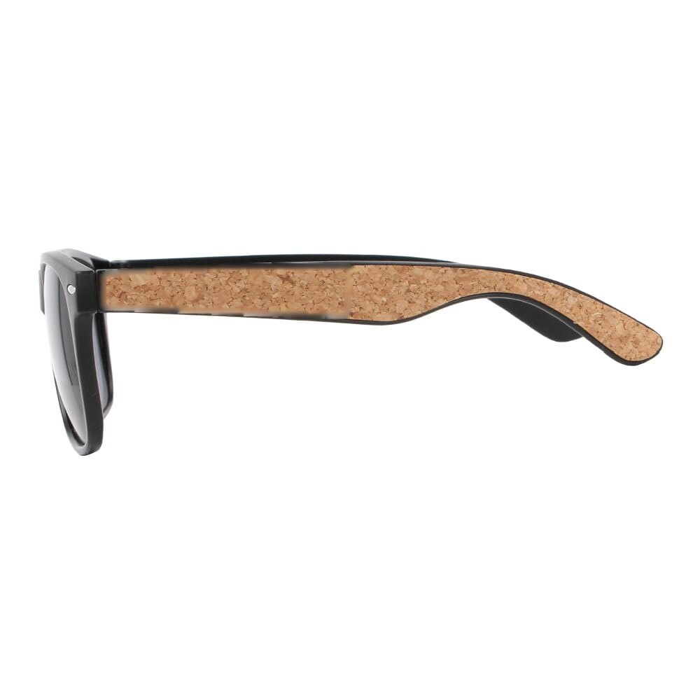 Justin RPC zonnebril met kurk inleg UV400 — drukvlak 1 cm vanaf scharnier links