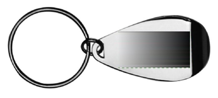 Metalen 2-in-1 sleutelhanger Alma — drukvlak voorzijde