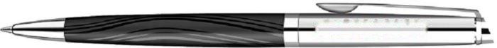 Waterman Hémisphère Deluxe balpen | Silky Black — drukvlak naast de clip rechtshandig