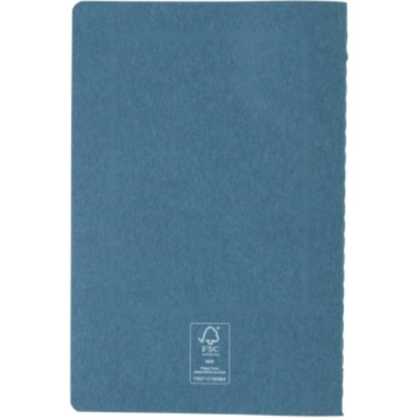 A5 standard softcover notitieboek — drukvlak artikel achterzijde boven