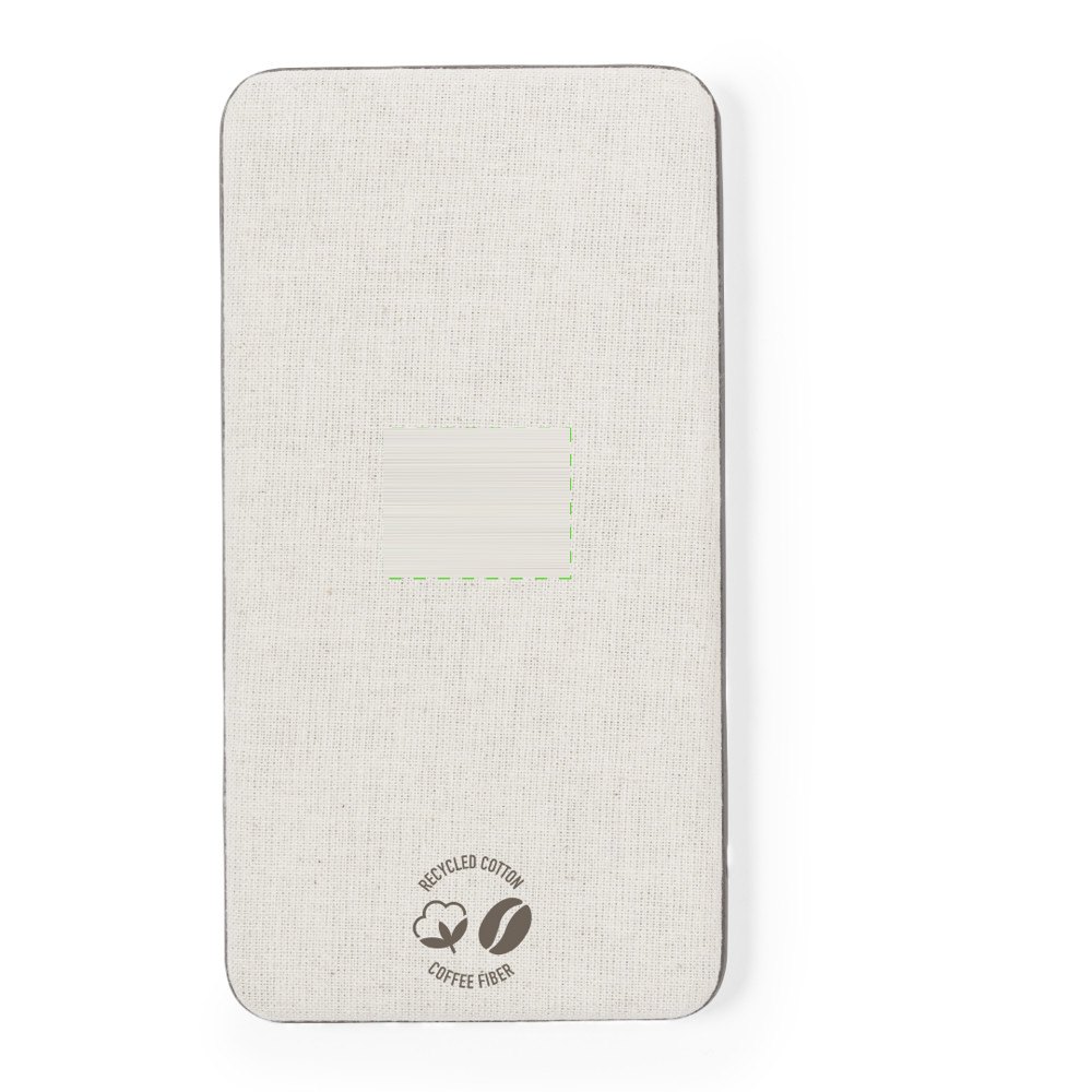 Power Bank Mayer — drukvlak midden op de voorkant