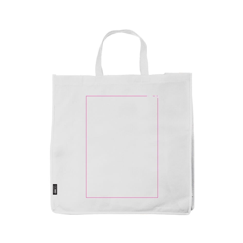 Draagtas non woven 75g/m² — drukvlak midden op achterzijde