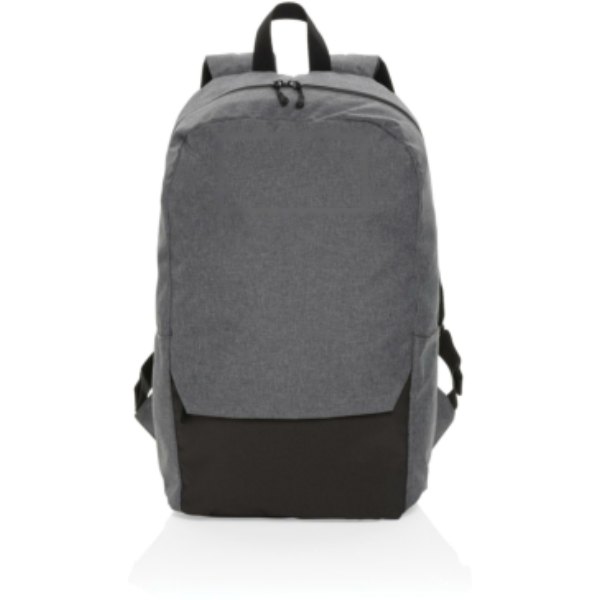 Kazu AWARE™ RPET basis 15.6" laptoprugzak — drukvlak artikel voorzijde boven